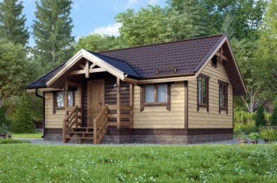 Проект каркасного дома 54 м²