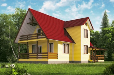 Проект каркасного дома 105 м²