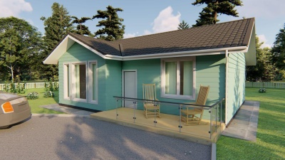 Проект каркасного дома: 75 м²