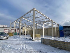Строительство ангаров из металлокаркасов в Иркутской области.