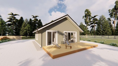 Проект каркасного дома: 89 м²